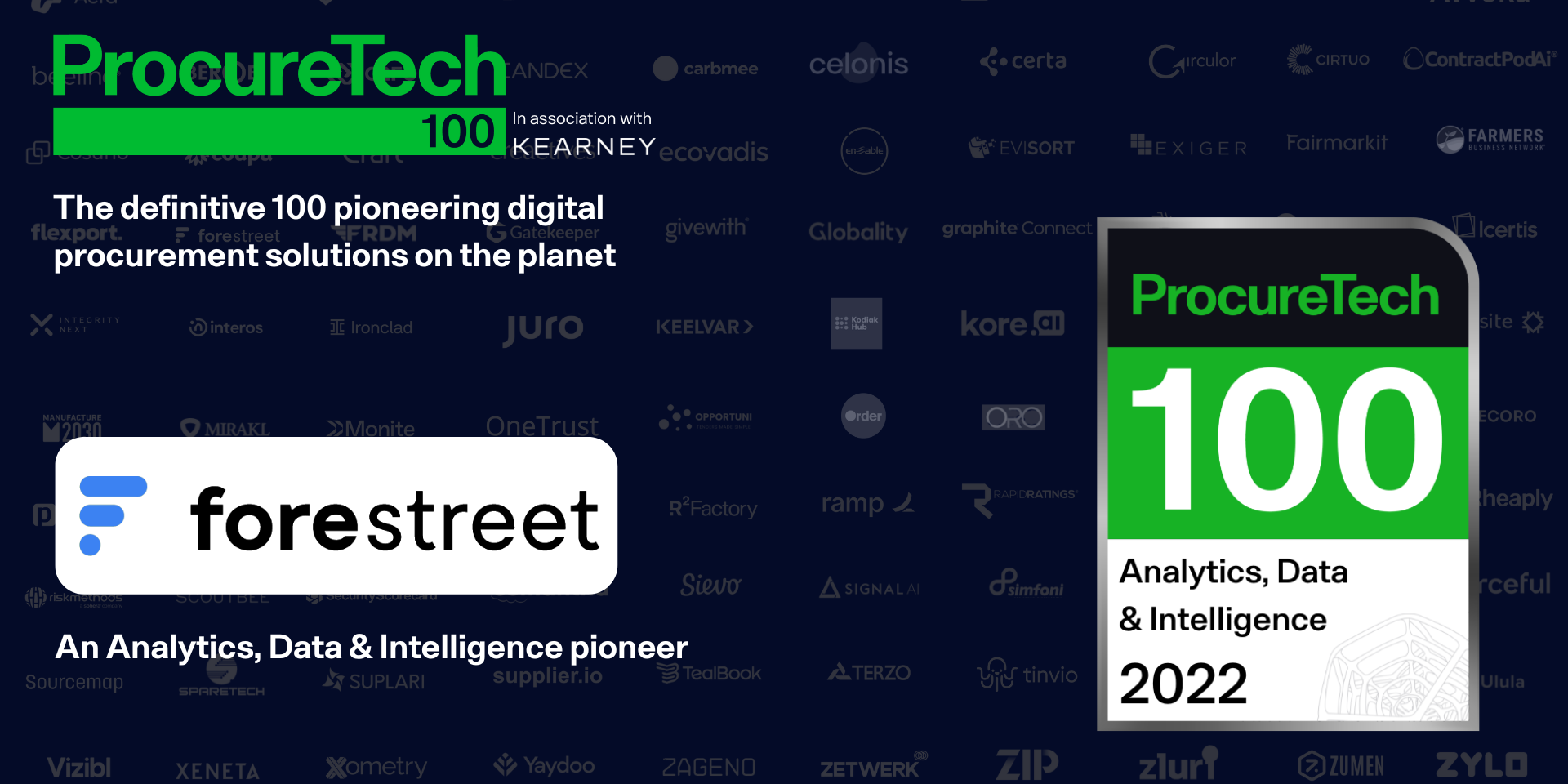Forestreet has been selected for the 2022 ProcureTech100